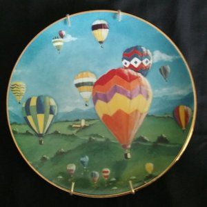 "The Sky's The Limit" Hot Air Balloons Plate